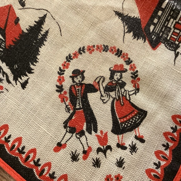 Vintage colonial Dutch print linen - Picture 3 of 6